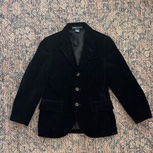 Boys Polo 100 percent Cotton Velvet Black Blazer Sz 10 Made in Italy